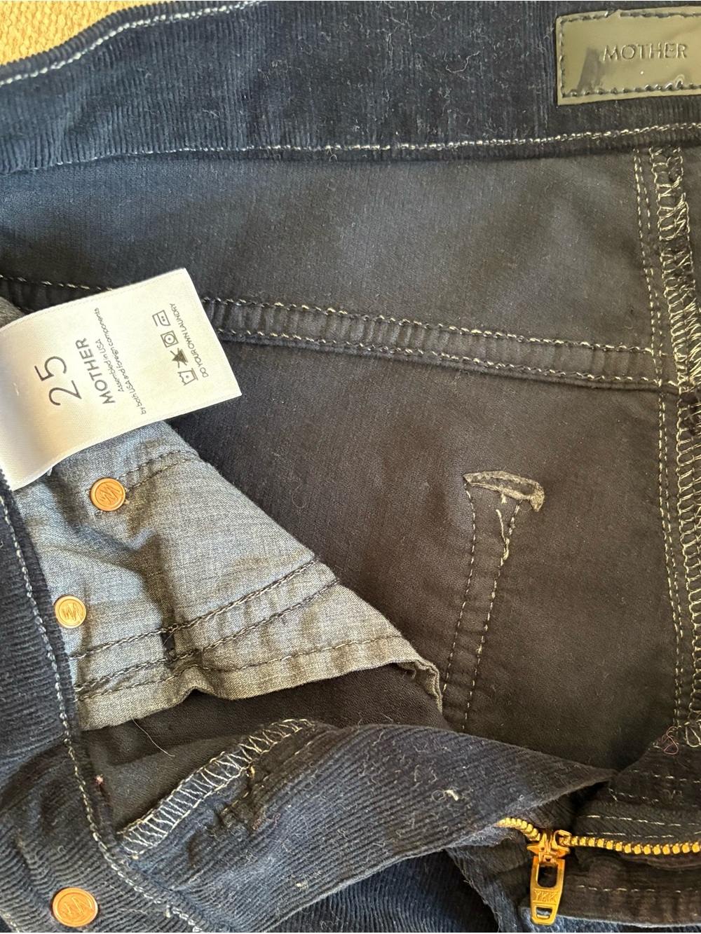 Mother Navy Insider Crop Step Fray cords - Picture 3 of 3